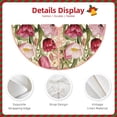 thumbnail image 3 of Sikiie Tulips Flowers Nativity Christmas Tree Skirt, Jesus Christian Winter Holiday Tree Mat Decoration(30-48IN)48", 3 of 6