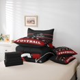 thumbnail image 6 of jejeloiu Boys Ball Game 7-Piece Twin Bedding Sets,American Rugby Sport Bedding Comforter Set,Black Football Helmet Sheet Sets For Boys Kids,Microfiber Bedroom Decor Reversible, 6 of 8