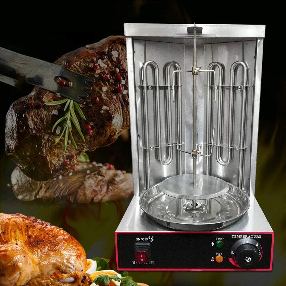TFCFL Stainless Steel Rotating Kebab Maker Machine Barbecue Electric Heating Barbecue Grill Rotisserie Oven Automatic Rotating Machine Barbecue Oven - image 3 of 6