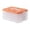 Orange, variant on Stackable Plastic Cookie Containers with Lids,Airtight Storage Box for Cookies and Dumplings,Multi-Functional Storage Box,Food Storage,White,1 Layer
