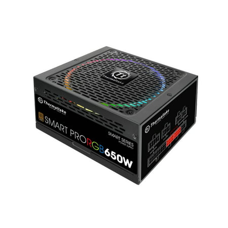 Thermaltake Smart Pro RGB 650W 80+ Bronze Modular 12V ATX Computer Desktop PC Power Supply -