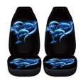 thumbnail image 5 of POLERO Dolphins and Flowers Vehicle Seat Covers for Car, Set of 2 Waterproof Front Seat Cover Non-Slip Stretchable Front Seat Covers, 5 of 9