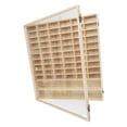 thumbnail image 2 of Yinanstore Wooden Toy Car Display Case Display Shelf Multi Grid Durability Showcase Protection with Dustproof Door Organizing Wall Mount 62 Grid, 2 of 6