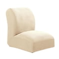 thumbnail image 1 of Armless Chair Slipcover Removable Armless Accent Chair Cover Furniture Protector Beige, 1 of 8