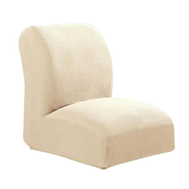 Funda elástica de tela jacquard para sillón sin brazos, funda para sofá, sala de estar Beige