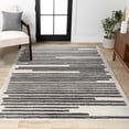 thumbnail image 5 of JONATHAN Y MOROCCAN HYPE 5 x 8 Area Rug, Khalil Berber Stripe - Cream/Black, MOH207A-5, 5 of 11