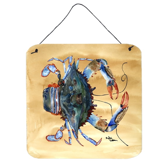 Carolines Treasures 8156DS66 Crab Wall or Door Hanging Prints 6HX6W multicolor