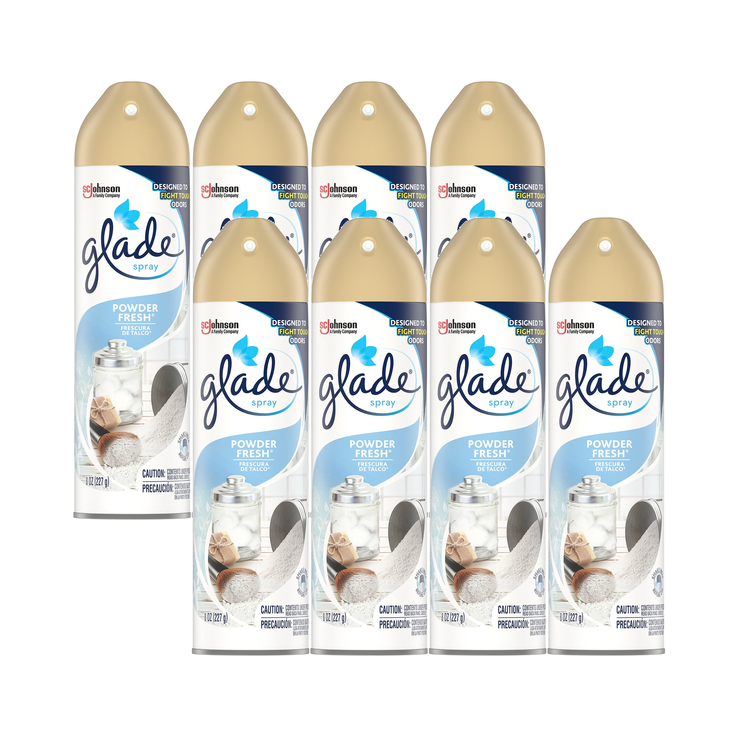 Glade Powder Fresh Room Spray Air Freshener, 8 oz (8Pack)