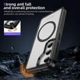 thumbnail image 6 of Allytechgroup Rugged Case for Samsung Galaxy S23, Compatible with Magsafe Wireless Charging Support Anti-Scratch Drop Protection Bumper Anti-Fingerprint Back Cover Case, Black+Clear, 6 of 7