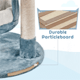 thumbnail image 6 of Yaheetech 45''H Multi-Level Ocean-Themed Cat Tower with Scratching Posts & Hammock, Blue, 6 of 9