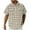 Beige, variant on George Men's Short Sleeve Cotton Plaid Shirt with Double Pocket, Beige, L