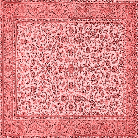 Ahgly Company Indoor Square Persian Red Traditional Area Rugs, 6' Square