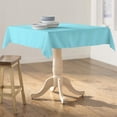 thumbnail image 2 of LA Linen TCpop58x58-TurquoiseLgtP40 Polyester Poplin Square Tablecloth, Light Turquoise - 58 x 58 in., 2 of 2