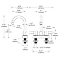 thumbnail image 6 of Tcbosik Brushed Nickel Bathroom Faucets, 2 Handle Bathroom Sink Faucet, Centerset Bathroom Sink Faucet for 3 Hole (Pop-up Drain and Hose Not Included), 6 of 6