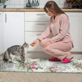 thumbnail image 3 of Pioneer Flower Floral Print Pattern Kitchen Rugs Sets Of 2,Anti Fatigue Kitchen Mat Rugs Non Slip Washable,Decorative Kitchen Floor Mats for Kitchen,Sink,Laundry,17"x30"+17"x47", 3 of 7