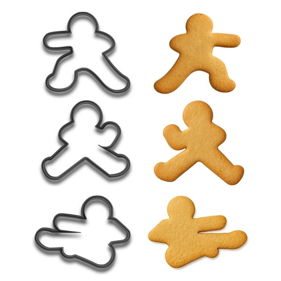 Mighty Gadget Martial Masters Cookie Cutter Collection - 4" Ninja, Karate, and Kung Fu Poses