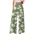 thumbnail image 6 of Womens Elastic High Waisted Palazzo Pants Casual Wide Leg Long Lounge Pant Dressy Long Lounge with Pockets, 6 of 6