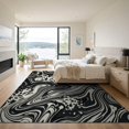 thumbnail image 3 of ODIKA 9'x12' Washable Area Rug Bold Abstract Marbled Motif Inspired Patchwork Cow Snack Spotted Playful for Master Suite, California King, Under Bed, Non-Shedding, Easy Care, 3 of 7