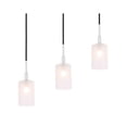 thumbnail image 3 of Woodbridge Lighting Elise 5-Light Opal Glass Linear Pendant in Chrome/Bronze, 3 of 6