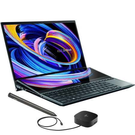 ASUS ZenBook Pro Duo 15 UX582ZM Gaming/Business Laptop (Intel i7-12700H 14-Core, 15.6in 60Hz Touch 4K Ultra HD (3840x2160), Win 11 Home) with G2 Universal Dock