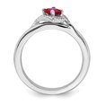 thumbnail image 1 of Bague en Argent Sterling Stackable Expressions Poli Cr. Ruby & Dia Taille 10, 1 of 3