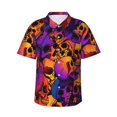 thumbnail image 2 of Yiaed Skull Print Hawaiian Shirt for Men Short Sleeve Button Down Shirts Beach Shirts for Men-XX-Large, 2 of 5
