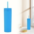 thumbnail image 2 of 16oz Tumbler with Lid and Straw Reusable Plastic Travel Cup Spill-Proof Water Coffee Juice Acrylic Cup, 2 of 4
