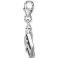 thumbnail image 2 of Sterling Silver Amore La Vita Rhodium-Plated Red Enameled Present Charm (36 X 15) Made In China qcc627, 2 of 5