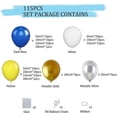 thumbnail image 2 of Blue Yellow White Balloon Garland Kit, 115 Pcs Metallic Gold and Silver Balloon Arch Kit, 5 10 12 18 Inch for Baby Shower Anniversary Birthday Wedding, 2 of 4