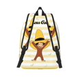 thumbnail image 5 of Mochila de dibujos animados Curious George Monkey para hombres y mujeres bolsa de hombro informal para estudiantes trabajo serie de TV portátil al aire libre, 5 of 5