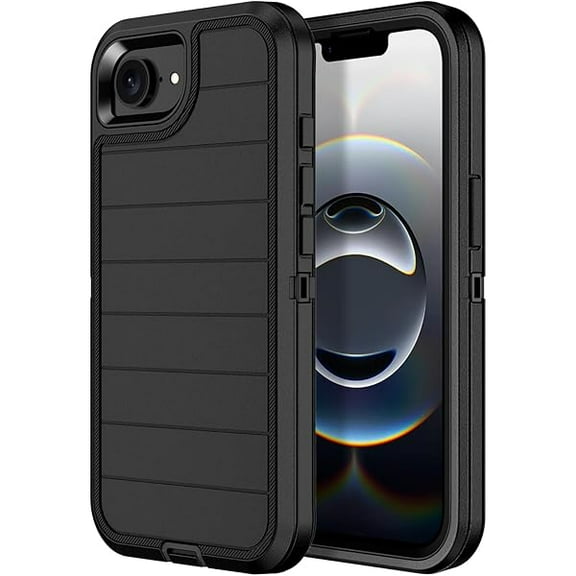 1997 for iPhone 16e Case Heavy Duty 3-Layer[Shockproof][Dropproof][Dust-Proof] Military Grade Rugged Full Body Protection Cover Case for Apple iPhone 16e 6.1 inch 2025,Black