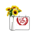 thumbnail image 1 of I Love You Red Heart Pattern Artificial Sunflower Vases Bottle Blessing Card, 1 of 3