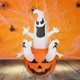 thumbnail image 5 of Calabaza fantasma inflable de Halloween con decoración de patio de lámpara LED para decoración de césped de vacaciones en hogar US-Plug BLESIY inflable, 5 of 7