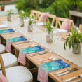 thumbnail image 4 of Blue Teal Pink Ombre Coastal Cloth Napkins, Nautical Beach Starfish Coral Summer Washable and Reusable Dinner Napkins Set of 8, Table Napkin for Kitchen Party Birthday Wedding Hotel 20"x20", 4 of 9