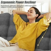 Recliner Sofa Couch Set, 3 Seat Electric Recliner with Remote Control and Side Pocket for Families and Friends, Modern Power Recliner Sofa for Living Room Home Theater, Gray