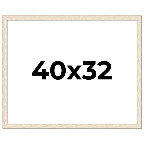 40x32 Frame White Barnwood Picture Frame - Modern Photo Frame Includes UV Acrylic Shatter Guard