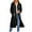 Black, variant on IROINNID Trench Coat for Women Casual Long Sleeve Loose Hooded Zip Up Solid Coat with Pocket,Black