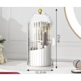 thumbnail image 1 of 360 ° Organizador de maquillaje giratorio con tapa, soporte para brochas cosméticas de lujo, lápiz labial, lápiz de cejas, caja de almacenamiento para sombra de ojos, 1 of 5