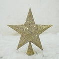 thumbnail image 1 of Adorno de estrella de hierro para árbol de Navidad, adornos brillantes para decoración de árbol de Navidad, 1 of 5