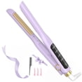 thumbnail image 1 of Plancha alisadora de pelo Arhoet Flat Iron, cerámica, 1,3 cm, color morado, 1 of 8