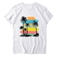 thumbnail image 6 of Raeneomay Oversized T Shirts for Women Fashion CrewNeck Printed Short Sleeve T-Shirt Casual Loose Shirt Tops, 6 of 6
