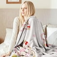 thumbnail image 5 of Flannel Fleece Throw Blanket, Soft Large Throw Blanket, Lightweight Cozy Plush Throw Blanket Fit Sofa Bed, 40"x50", Rabbit and Duck, 5 of 7