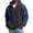 A-Grey995, variant on Mens Waffle Knit Half Zip Hoodies Raglan Sleeve Contrast Panel Hooded Sweatshirt Cozy Casual Everyday Wear Pullovers