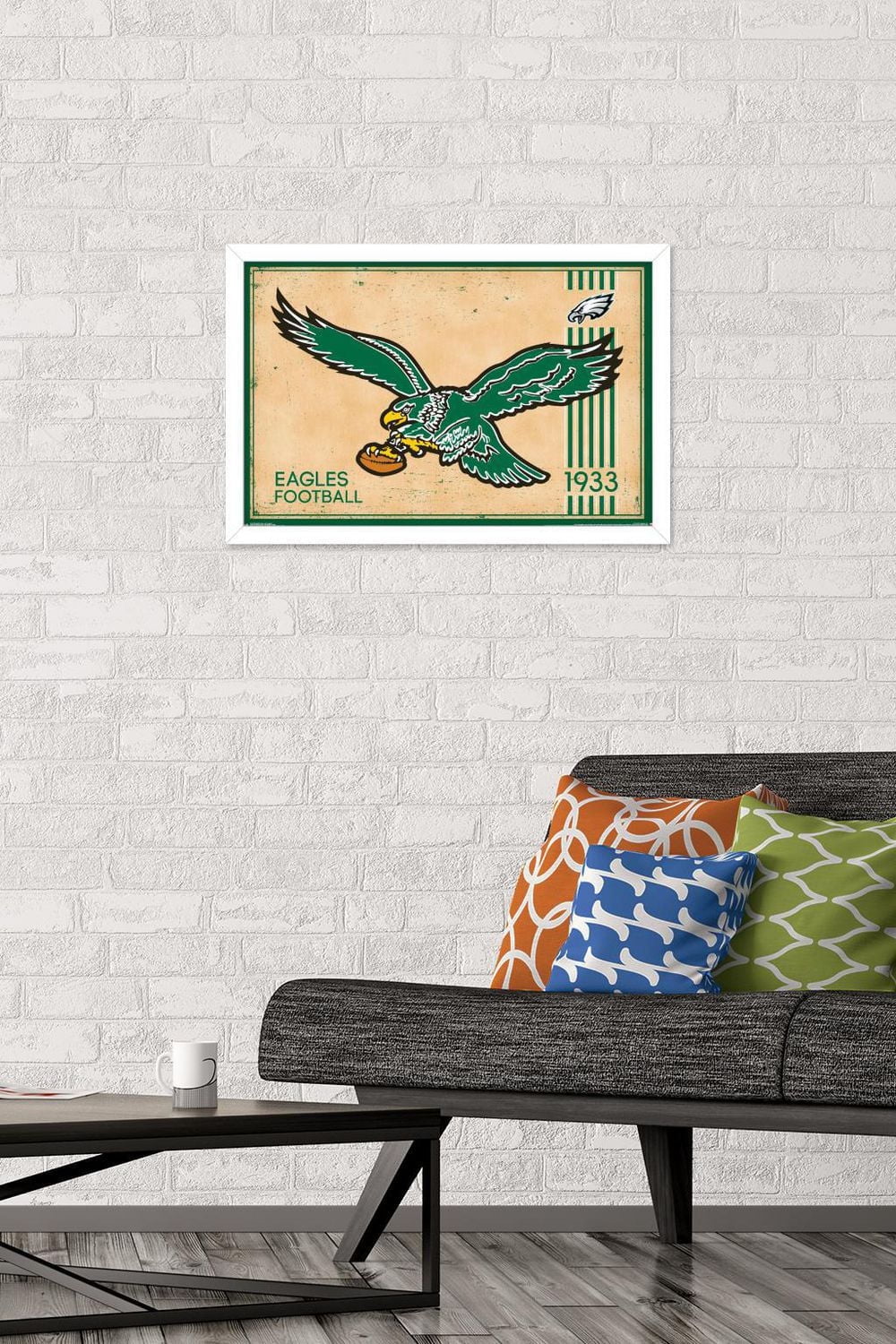 NFL Philadelphia Eagles - Retro Logo 14 Wall Poster, 22.375" x 34" Framed