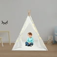 thumbnail image 3 of ToppiJoy Floor Standing Kids Indoor Play Tent with Lights - Spacious Playhouse for 1-3 Children, 3 of 18