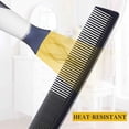 thumbnail image 3 of 4 Pieces Combs for Women and Man, Premium Black Carbon Fiber Hair Comb Set for Teasing and Parting, Professional Combs for Hair Stylist, Fine and Wide Tooth Styling Comb for All Hair Types, 3 of 6