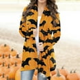 thumbnail image 2 of Women Halloween Casual Printed Cardigan Long Sleeve Funny Outerwear Tops Sweater Lightweight Fall Fashion, 2 of 6