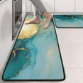 thumbnail image 2 of Kitchen Rugs Sets Of 2,Blue Gold Marble Pattern Anti Fatigue Kitchen Mat Rugs Non Slip Washable,Decorative Kitchen Floor Mats for Kitchen,Sink,Laundry,17"x47"+17"x47", 2 of 5