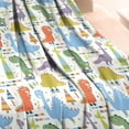 thumbnail image 3 of Colorful Dinosaurs Skating Pattern Blanket,Comfortable Soft Lamb Wool Throw Blanket,All Season,Warm Lightweight Blankets for Sofa Bed Couch Living Room Chair,30"x40", 3 of 4
