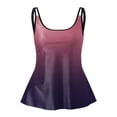 thumbnail image 4 of TTUHYWXI Womens 2025 Tankini Swimsuits Tummy Control Flowy Swimwear Bathing Suits Swim Tank Top Only (Light Purple, S), 4 of 5